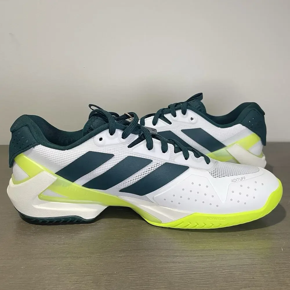 Adidas Mens Size 8.5 Tennis Shoes NEW Adizero Ubersonic 5 JQ2714 Green White